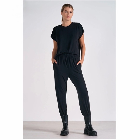 Elan Pants - ELAN INTERNATIONAL MISA JUMPSUIT Color Black Sizes S & M